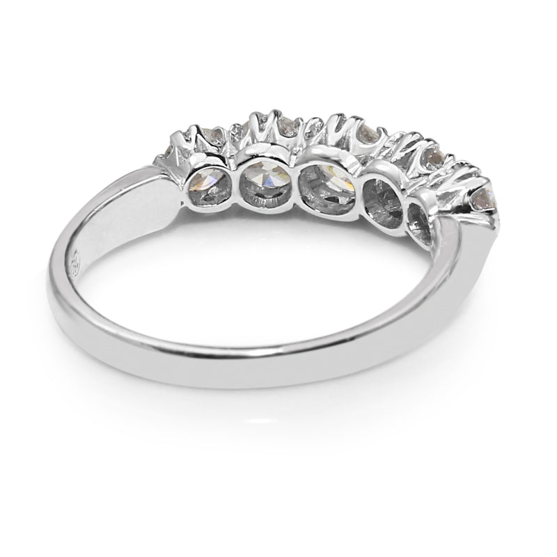 18ct White Gold Antique Style 5 Stone Diamond Ring