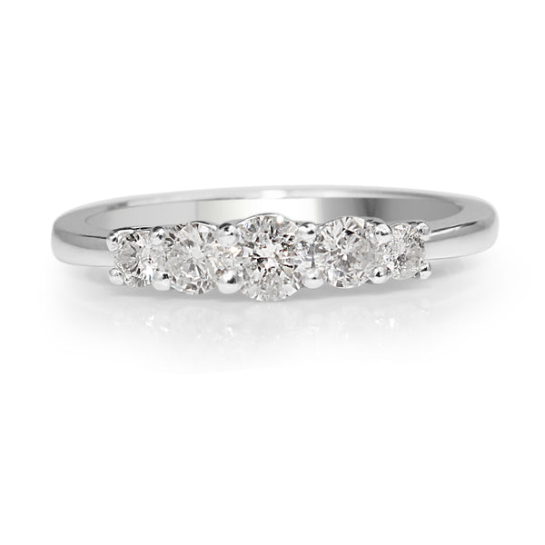 Platinum 5 Stone Diamond Ring