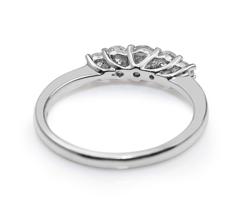 Platinum 5 Stone Diamond Ring