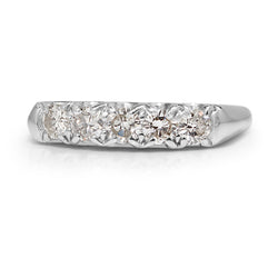 14ct White Gold 5 Stone Diamond Ring