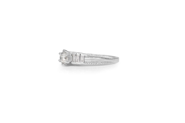 Platinum Vintage Diamond Solitaire Ring