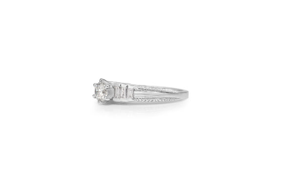 Platinum Vintage Diamond Solitaire Ring