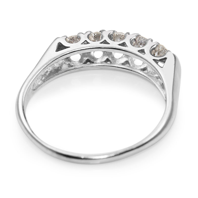 14ct White Gold 5 Stone Diamond Ring