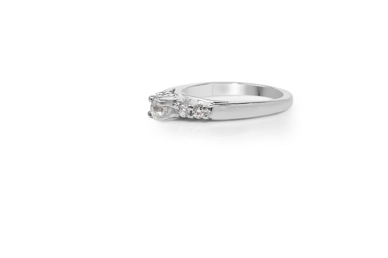 Platinum Old and Brilliant Cut Diamond Ring