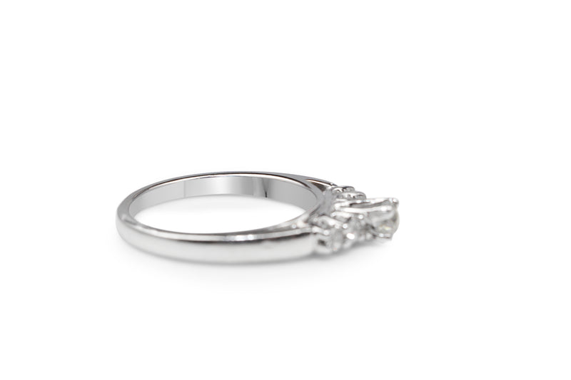 Platinum Old and Brilliant Cut Diamond Ring