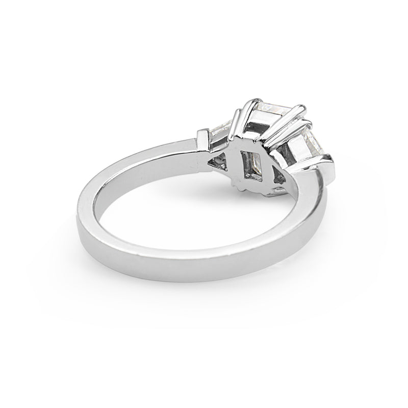 18ct White Gold Radiant 3 Stone Diamond Ring
