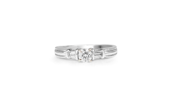 Platinum Vintage Diamond Solitaire Ring