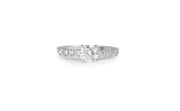 18ct White Gold Solitaire Diamond Ring