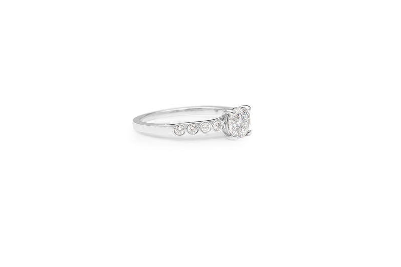 18ct White Gold Solitaire Diamond Ring