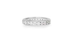 14ct White Gold All Round Diamond Band