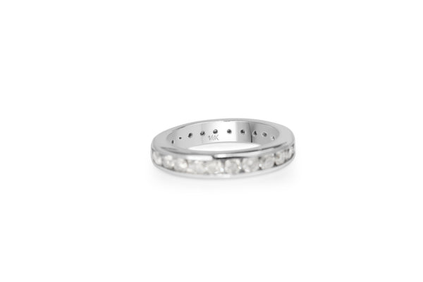 14ct White Gold All Round Diamond Band