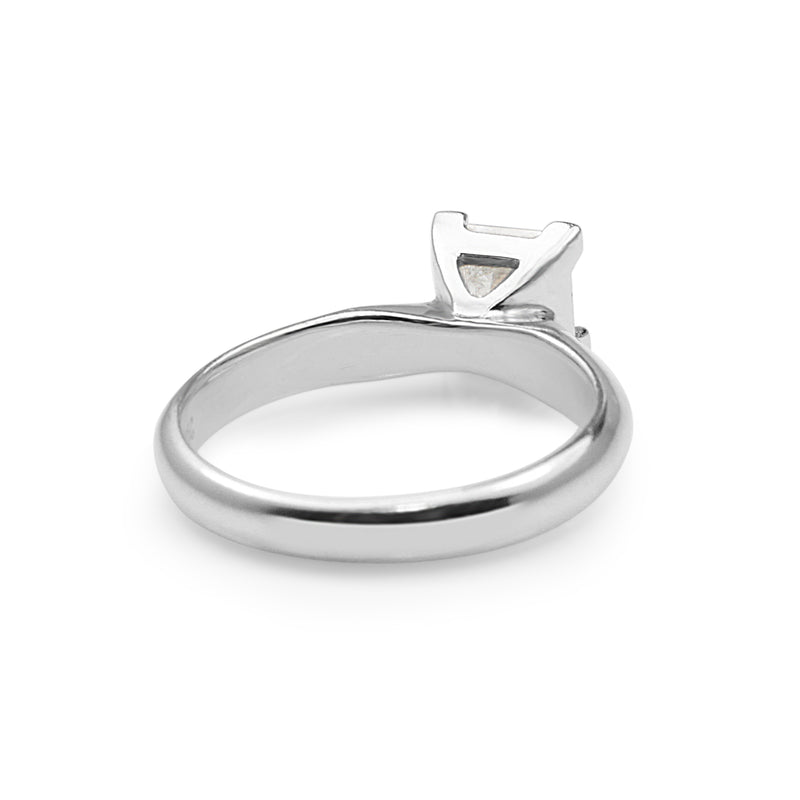 18ct White Gold Princess Cut Diamond Solitaire Ring