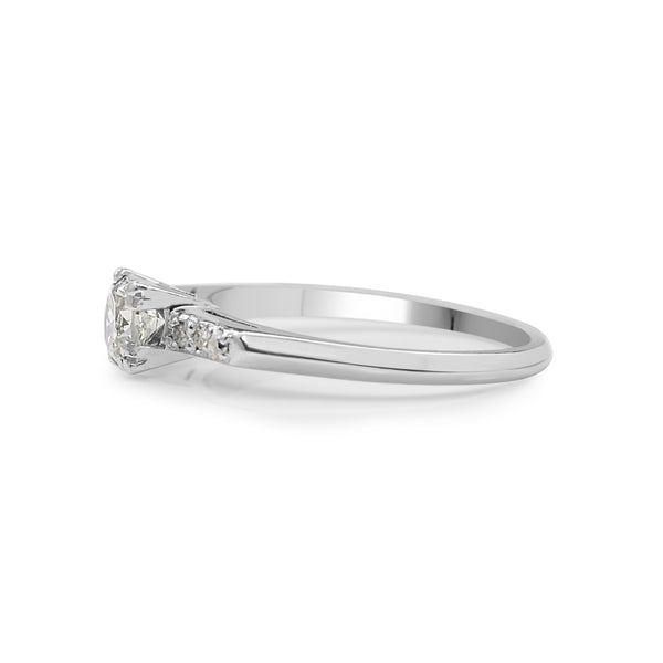 Platinum Old Cut Diamond Ring