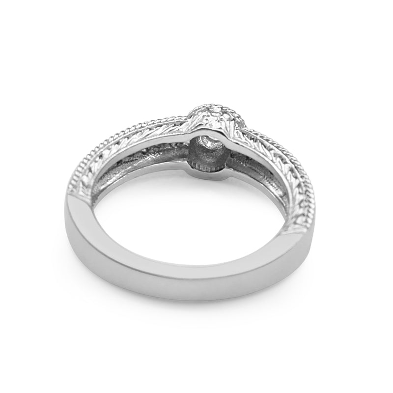 18ct White Gold Bezel Diamond Ring