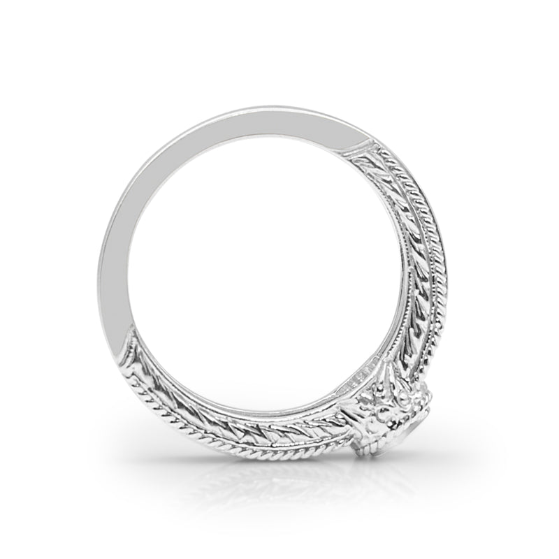 18ct White Gold Bezel Diamond Ring