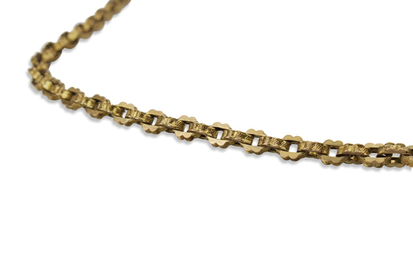 9ct Yellow Gold Antique Fancy Link Chain Necklace