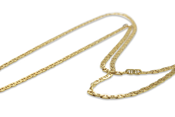 18ct Yellow Gold Flat Link Chain Necklace