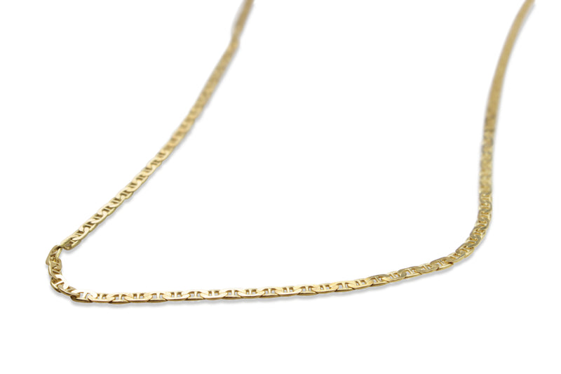 18ct Yellow Gold Flat Link Chain Necklace