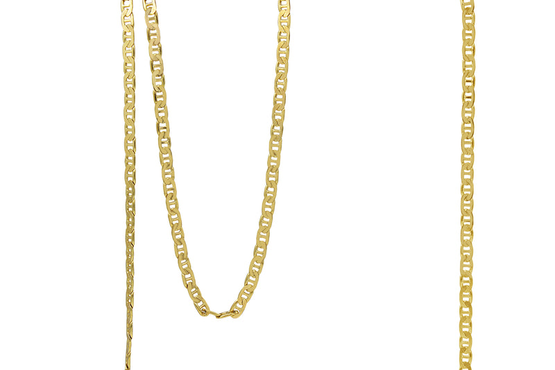 18ct Yellow Gold Flat Link Chain Necklace