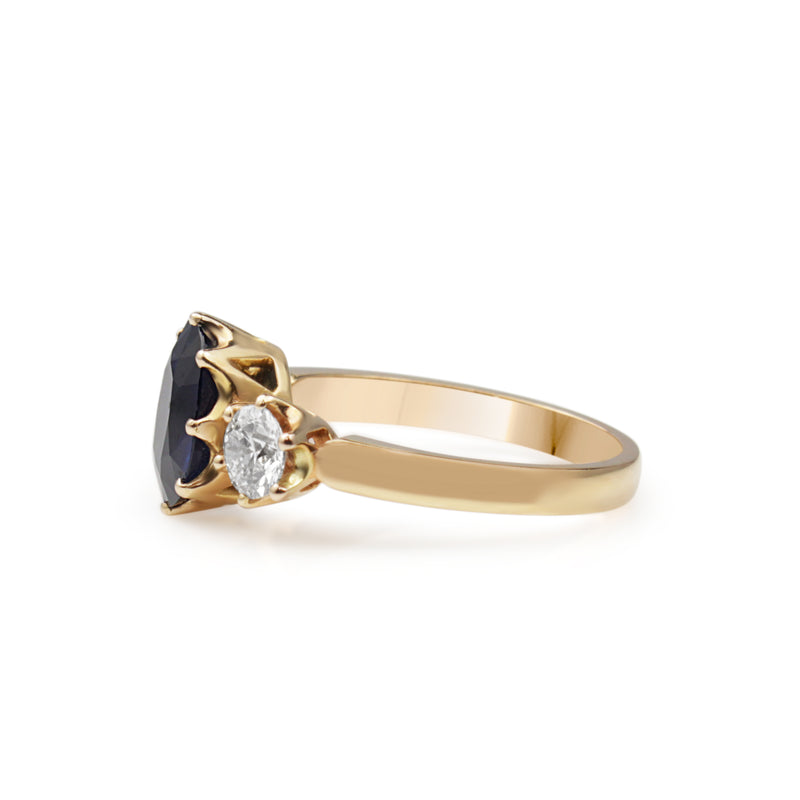 18ct Rose Gold Sapphire and Diamond Ring