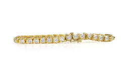 14ct Yellow Gold Diamond Tennis Bracelet