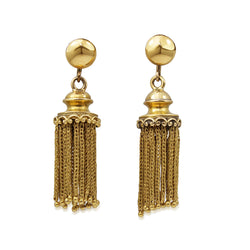 18ct Yellow Gold Antique Tassel Earrings