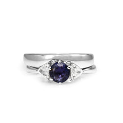 18ct White Gold Sapphire and Diamond Ring Set