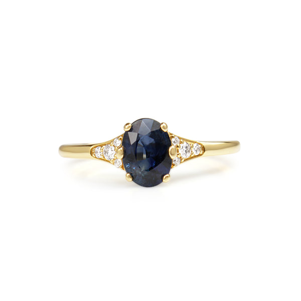 18ct Yellow Gold Sapphire and Diamond Ring