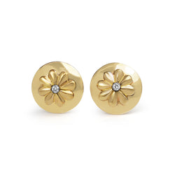 18ct Yellow Gold Vintage Diamond Stud Earrings