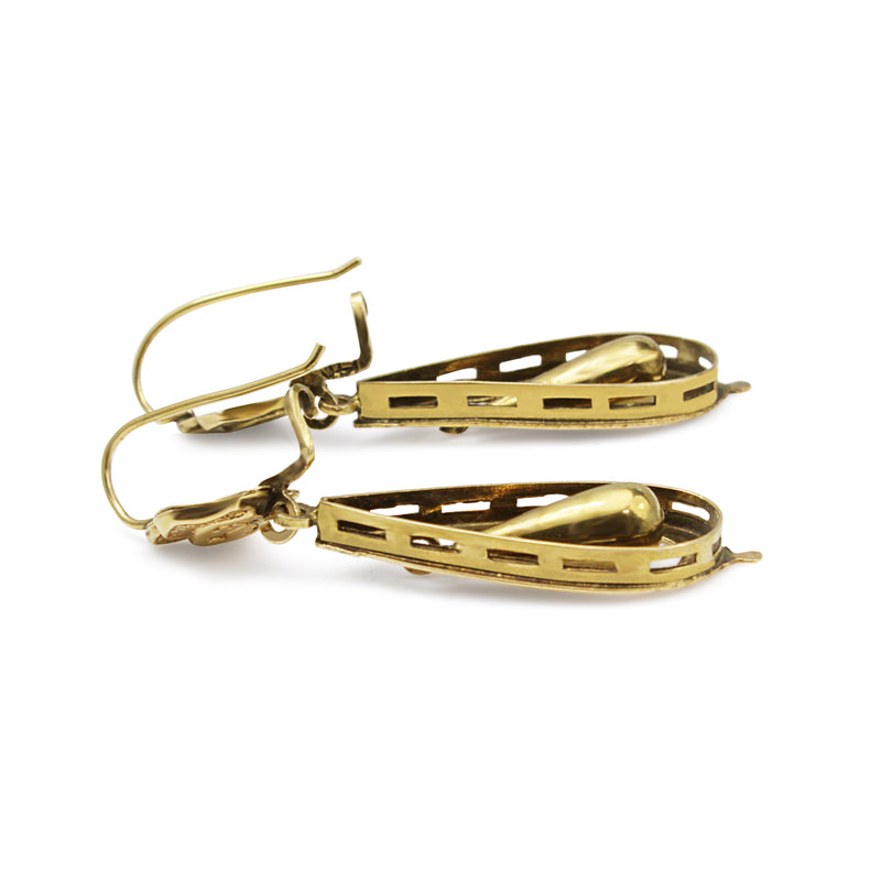 14ct Yellow Gold Victorian Drop Earrings