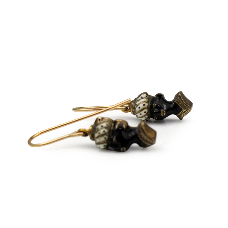 14ct Yellow Gold Victorian Blackamoor Earrings