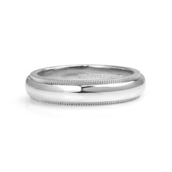 Platinum Tiffany & Co Classic Millgrain Band (Boxed)