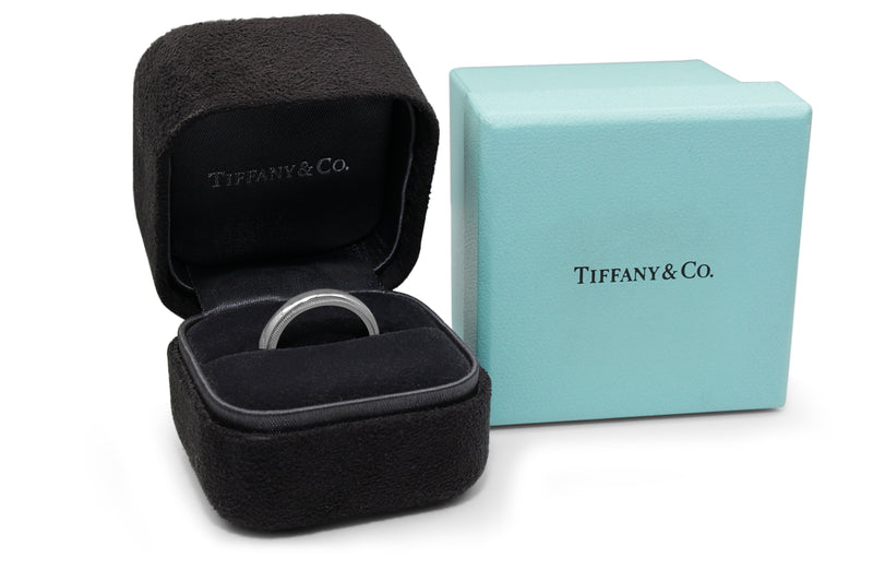 Platinum Tiffany & Co Classic Millgrain Band (Boxed)