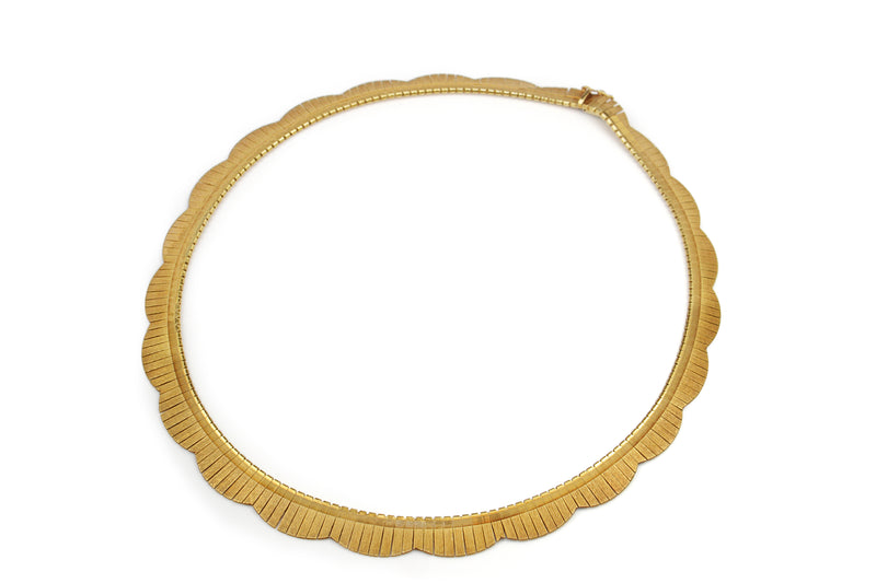 18ct Yellow Gold Solid Omega Necklace