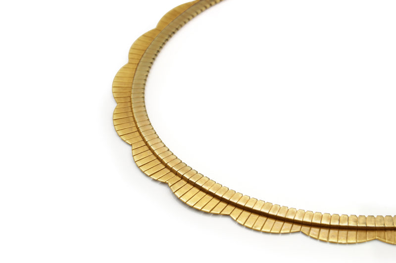 18ct Yellow Gold Solid Omega Necklace