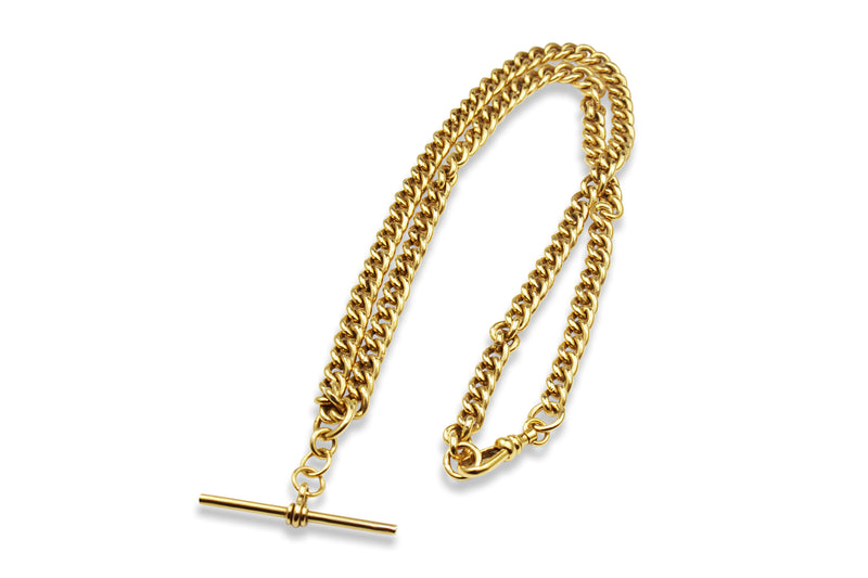 14ct Yellow Gold Fob Chain Necklace
