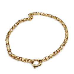 9ct Yellow Gold Fancy Belcher Link Necklace