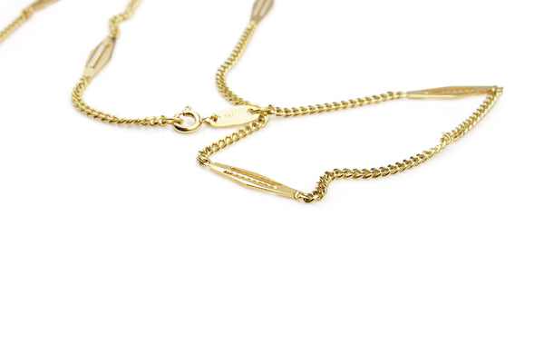 18ct Yellow Gold Fancy Link Chain Necklace