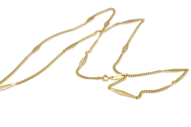 18ct Yellow Gold Fancy Link Chain Necklace
