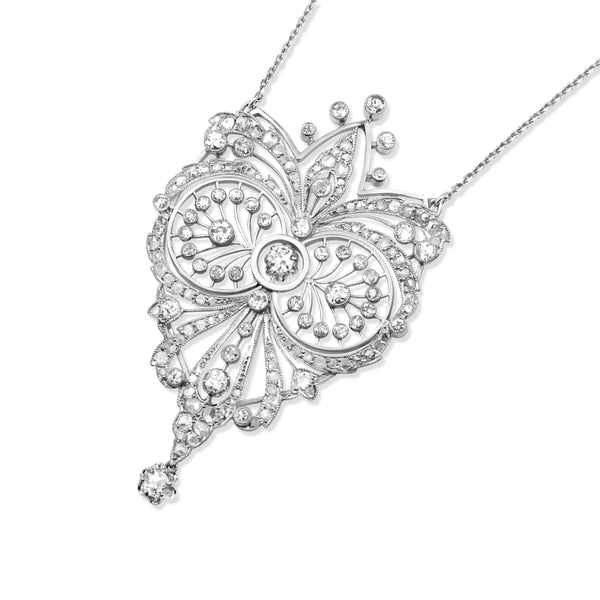 Platinum Antique Diamond Necklace