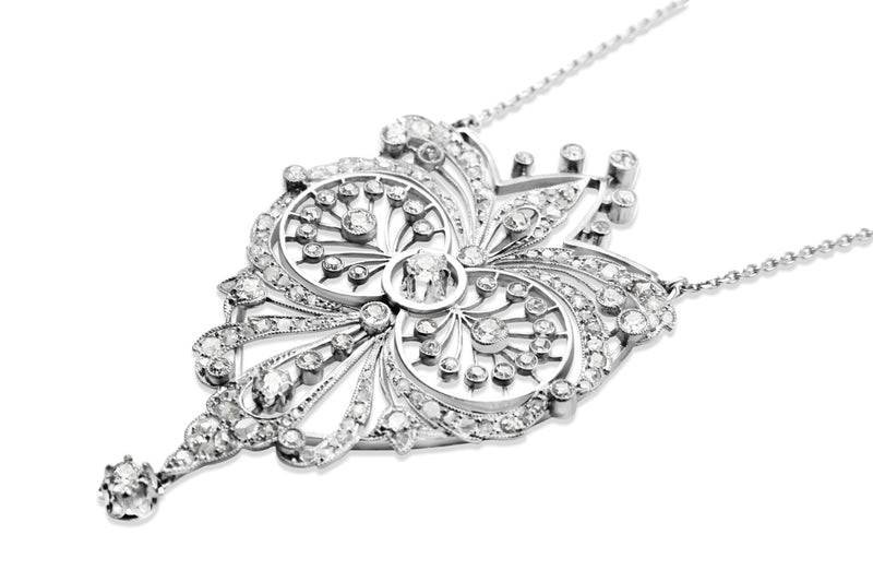 Platinum Antique Diamond Necklace