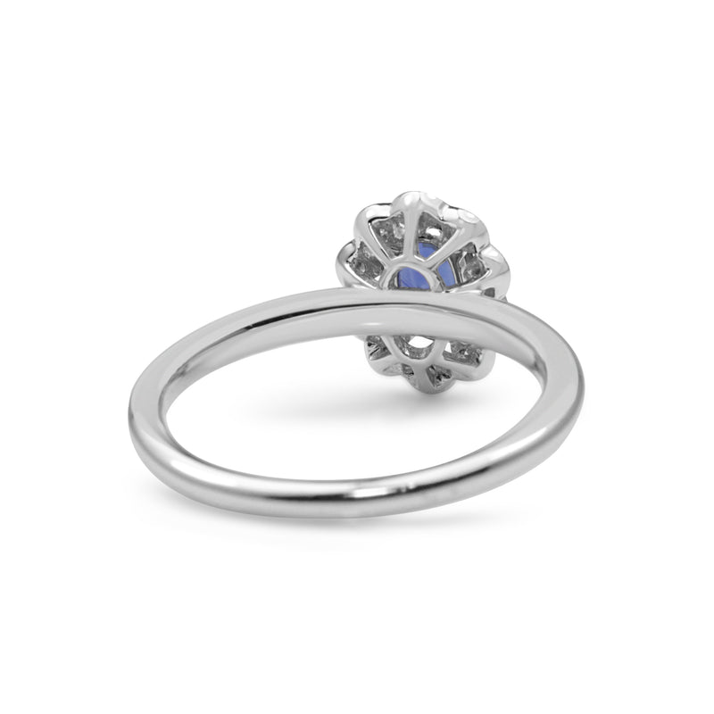 18ct White Gold Sapphire and Diamond Ring