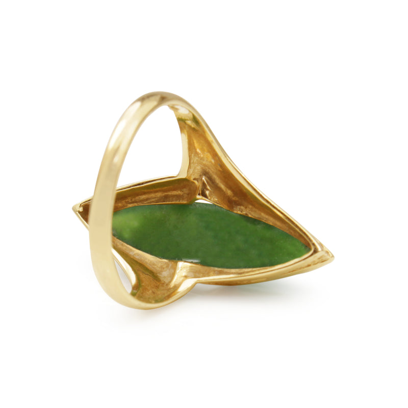 14ct Yellow Gold Vintage Jade Ring