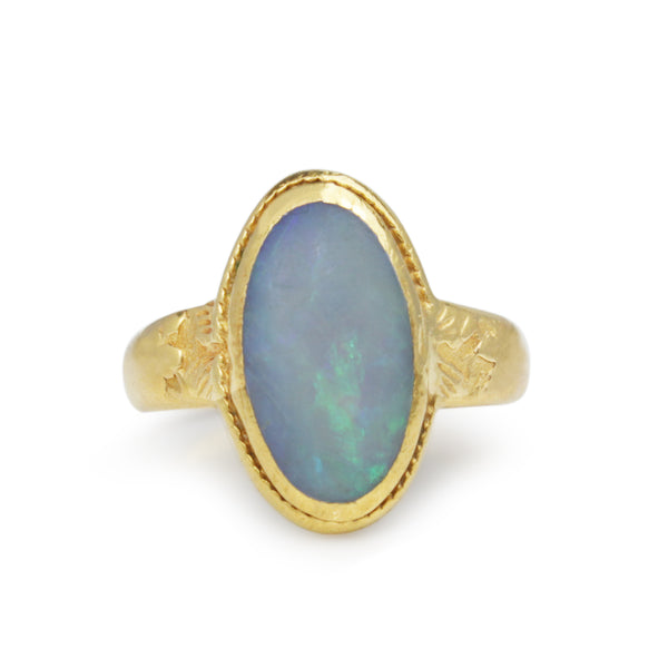 20ct Yellow Gold Opal Vintage Ring
