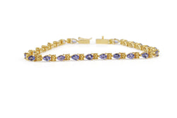 14ct Yellow Gold Tanzanite Bracelet