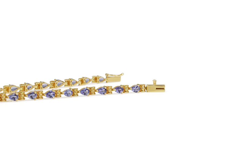 14ct Yellow Gold Tanzanite Bracelet
