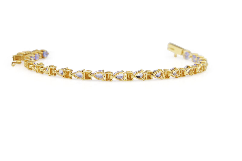 14ct Yellow Gold Tanzanite Bracelet