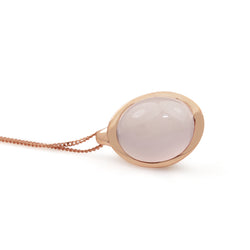 9ct Rose Gold Rose Quartz Pendant