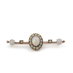 9ct Gold Antique Opal Brooch