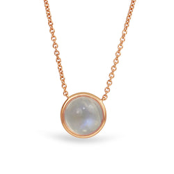 18ct Rose Gold Moonstone Necklace